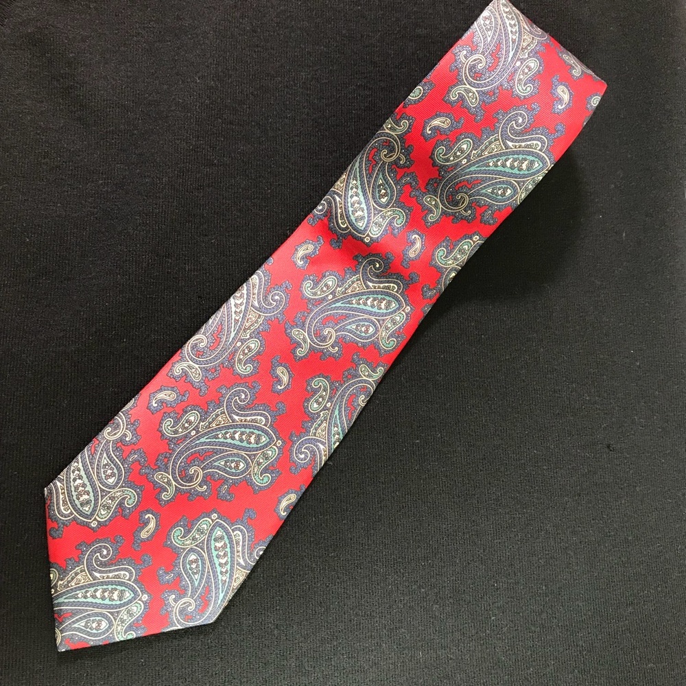 Christian Dior Silk Neck Tie Red Maroon